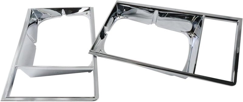 LOSTAR 2PCS Headlight Bezel Assembly Set Compatible with 1978-1979 Malibu El Camino Caballero, Chrome Headlamp Trim for Driver and Passenger Side Replaces GM463531 GM463532 - Image 4